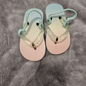 NWOT Cat & Jack Mint and Pink Kids Sandals